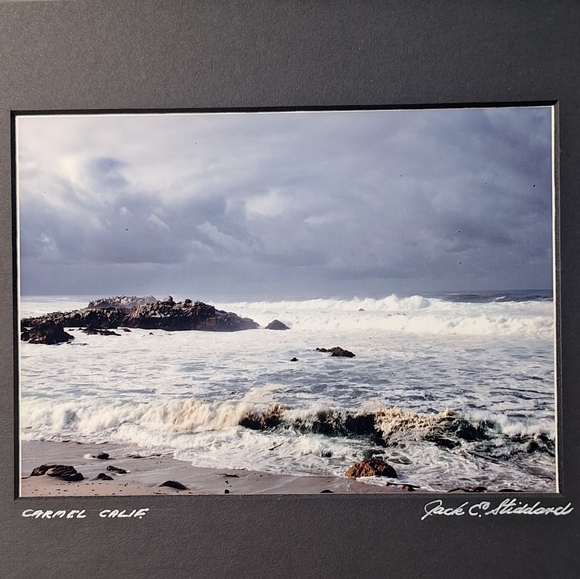 NWT - Pebble Beach Surf Waves By Jack E. Stiddard 5x7 Photo 8x10 Mat - Picture 4 of 5